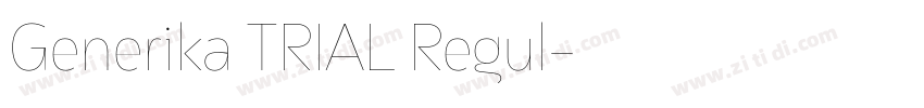 Generika TRIAL Regul字体转换